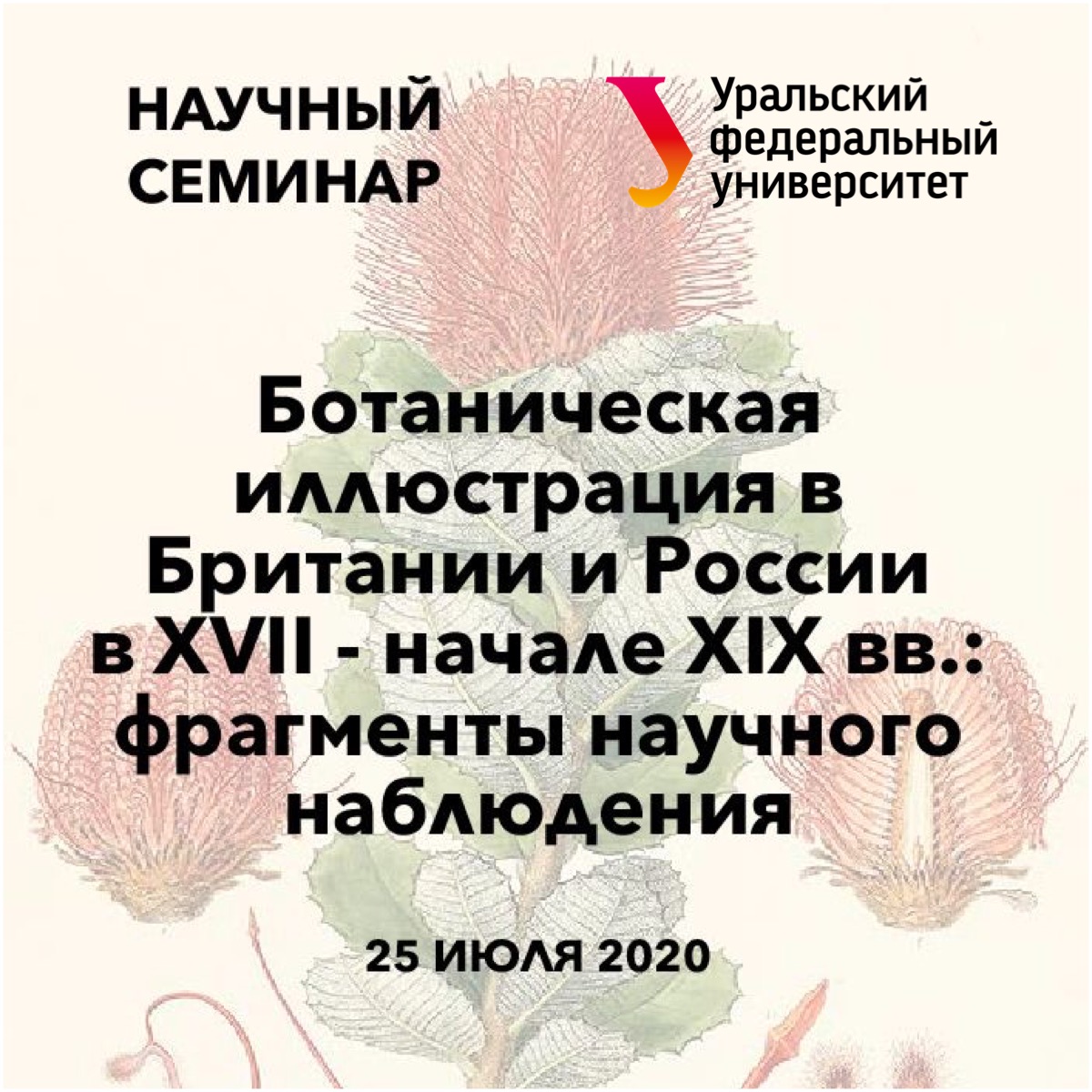 С.А. Хандажинская – участник семинара "Ботаническая иллюстрация в Британии и России в XVII - начале XIX вв.: фрагменты научного наблюдения"